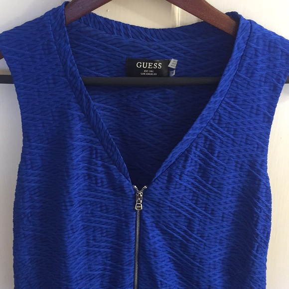 GUESS sleeveless dress bright blue size 10 - Picture 4 of 6